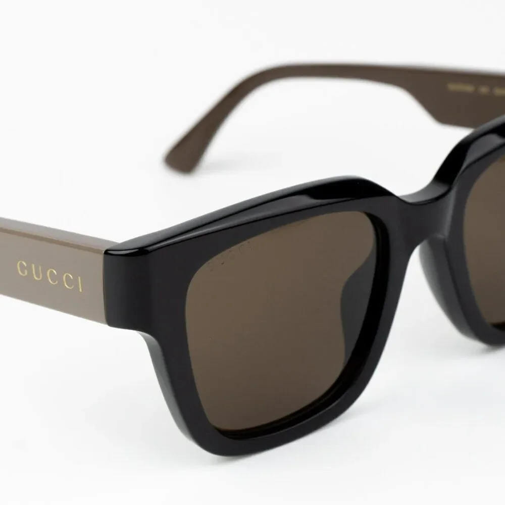 NEW Gucci GG1670SK 004 Black Green Brown Unisex Square Sunglasses GG 1670SK